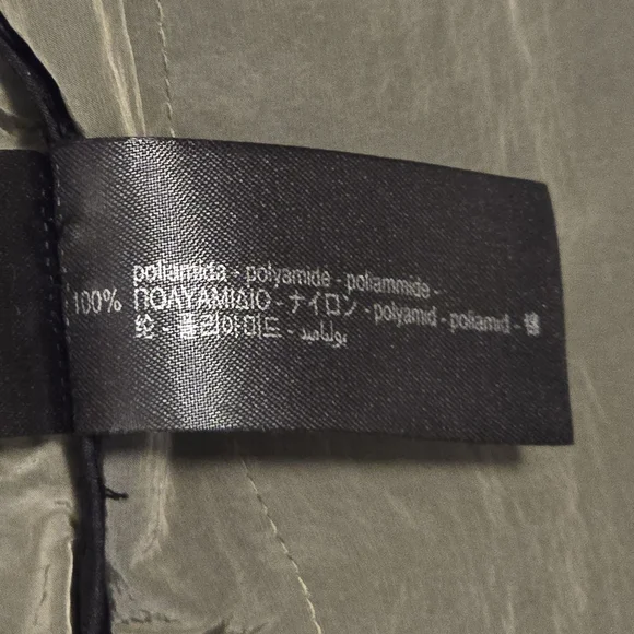 Zara Men's Olive Green Nilon Light-Weight Rain Jaket Size L - Picture 12 of 13